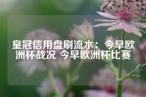 皇冠信用盘刷流水：今早欧洲杯战况 今早欧洲杯比赛