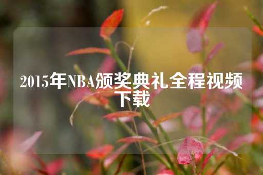 2015年NBA颁奖典礼全程视频下载