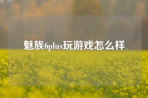 魅族6plus玩游戏怎么样