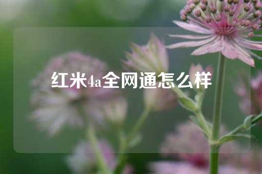 红米4a全网通怎么样